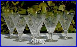 Saint Louis Service de 6 verres à vin blanc en cristal, modèle Lisieux