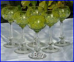 Saint Louis Service de 6 verres à vin en cristal doublé, modèle Massenet