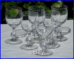 Saint Louis Service de 6 verres à vin rouge en cristal taillé, modèle Lucrèce