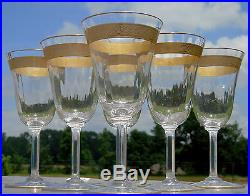 Saint Louis Service de 6 verres à eau en cristal doré