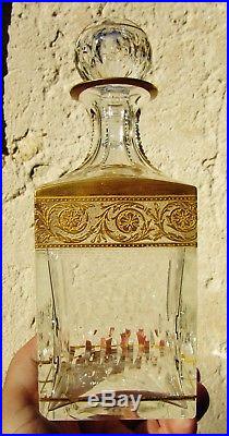 Saint Louis, St LouisCarafe, flacon whisky cristal modèle ThistleParfait état