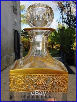 Saint Louis, St LouisCarafe, flacon whisky cristal modèle ThistleParfait état