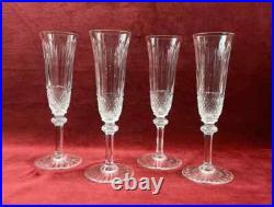 Saint Louis Tommy 4 Fluted Glasses Sektgläser Flutes A Champagne Cristal Taillé Saint Louis Tommy 4 Fluted Glasses Sektgläser Flutes A Champagne Cristal Taillé