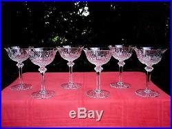 Saint Louis Tommy 6 Tall Sherbet 6 Coupes A Champagne Cristal Taillé Kristall