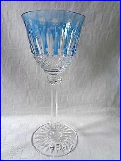 Saint Louis Tommy Verre A Vin Roemer Cristal Doublé De Couleur Coloré Bleu Clair