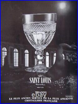 Saint Louis Trianon 4 Wine Glasses Weingläser Verre A Vin Cristal Taillé 19éme B