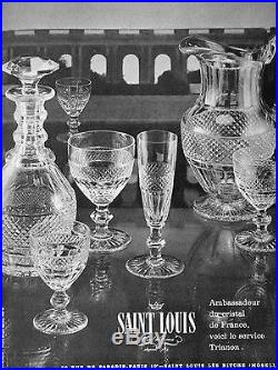 Saint Louis Trianon 6 Verre A Vin Cristal Taillé 19ème Xixème Empire Weingläser