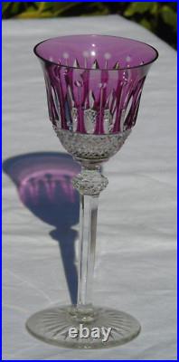 Saint Louis Verre en cristal doublé modèle Tommy Couleur Améthyste H 16,5 cm