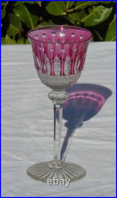 Saint Louis Verre en cristal doublé modèle Tommy Couleur Rubis H 20 cm