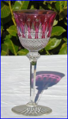Saint Louis Verre en cristal doublé modèle Tommy Couleur Rubis H 20 cm