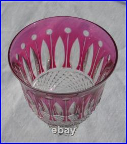 Saint Louis Verre en cristal doublé modèle Tommy Couleur Rubis H 20 cm