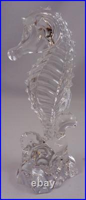Saint Louis hippocampe statuette cristal, Saint-Louis, 15,8cm