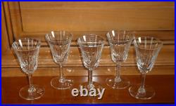 Saint Louis modèle Cerdagne 5 verres à vin en cristal Saint louis SUPERBE