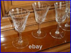 Saint Louis modèle Cerdagne 5 verres à vin en cristal Saint louis SUPERBE