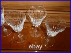 Saint Louis modèle Cerdagne 5 verres à vin en cristal Saint louis SUPERBE