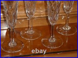 Saint Louis modèle Cerdagne 7 flûtes à champagne en cristal Saint louis SUPERBE