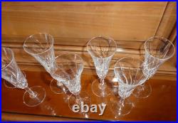 Saint Louis modèle Cerdagne 7 flûtes à champagne en cristal Saint louis SUPERBE