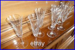 Saint Louis modèle Cerdagne 7 flûtes à champagne en cristal Saint louis SUPERBE