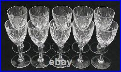 Saint Louis modèle Chantilly, 10 verres, 14 cm, cristal, excellent état, signés