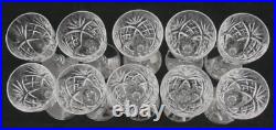 Saint Louis modèle Chantilly, 10 verres, 14 cm, cristal, excellent état, signés