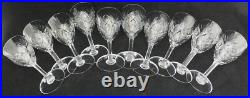 Saint Louis modèle Chantilly, 10 verres, 14 cm, cristal, excellent état, signés