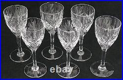 Saint Louis modèle Chantilly, 6 verres, 15 cm, cristal, excellent état, signés