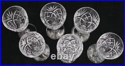Saint Louis modèle Chantilly, 6 verres, 15 cm, cristal, excellent état, signés