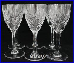 Saint Louis modèle Chantilly, 6 verres, 15 cm, cristal, excellent état, signés