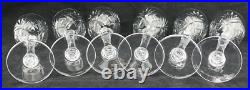Saint Louis modèle Chantilly, 6 verres, 15 cm, cristal, excellent état, signés