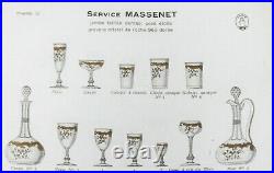 Saint Louis modèle Massenet doré, 2 verres à vin, 13 cm numéro 4, excellent état