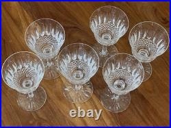 Saint Louis modèle Tommy lot de 6 verres à eau 17cms état proche du neuf