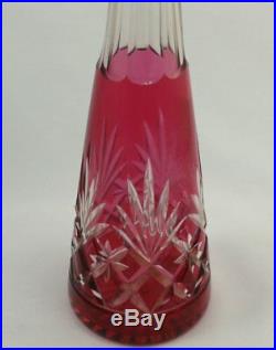 Saint Louis superbe carafe à liqueur modèle Massenet rouge parfait état. Lot 2/2