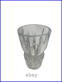 Saint Louis, vase en cristal tronconique signé vers 1950