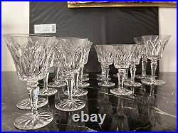 Saint louis camargue lot 20 verres en cristal PARFAIT ETAT +11 verres ébrèches