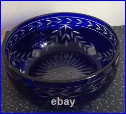 Saladier En cristal Bleu Baccarat Ou Saint Louis Saladier En cristal Bleu Baccarat Ou Saint Louis