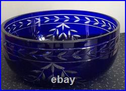 Saladier En cristal Bleu Baccarat Ou Saint Louis Saladier En cristal Bleu Baccarat Ou Saint Louis