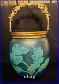 Seau a biscuit Ou a Glace Saint Louis Ou Baccarat Cristal Givré Dégagée A L