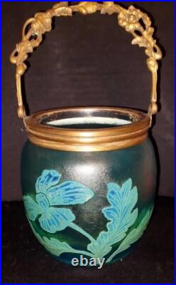 Seau a biscuit Ou a Glace Saint Louis Ou Baccarat Cristal Givré Dégagée A L