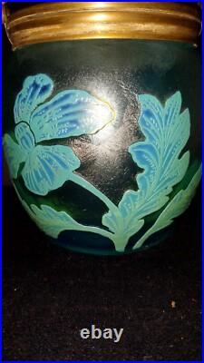 Seau a biscuit Ou a Glace Saint Louis Ou Baccarat Cristal Givré Dégagée A L