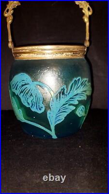 Seau a biscuit Ou a Glace Saint Louis Ou Baccarat Cristal Givré Dégagée A L