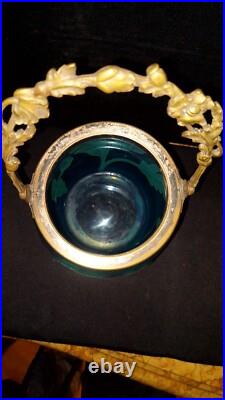 Seau a biscuit Ou a Glace Saint Louis Ou Baccarat Cristal Givré Dégagée A L