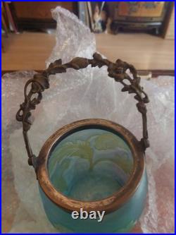 Seau a biscuit Ou a Glace Saint Louis Ou Baccarat Cristal Givré Dégagée A L