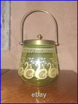 Seau à biscuits cristal Saint Louis c. 1900 Modèle Liberty