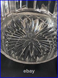 Seau à biscuits cristal taillé Baccarat Saint Louis monture métal argenté Empire