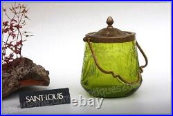 Seau ou pot à biscuits en cristal de Saint Louis Cookie pot