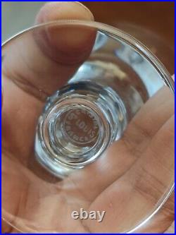 Sérié 6 Verres à Vin, Eau en cristal de St Louis, modèle Jersey 11,2cm