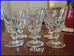 Sérié 6 Verres à Vin, Eau en cristal de St Louis, modèle Jersey 11,2cm