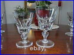 Sérié 6 Verres à Vin, Eau en cristal de St Louis, modèle Jersey 11,2cm