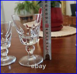 Sérié 6 Verres à Vin, Eau en cristal de St Louis, modèle Jersey 11,2cm