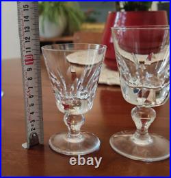 Sérié 6 Verres à Vin, Eau en cristal de St Louis, modèle Jersey 11,2cm